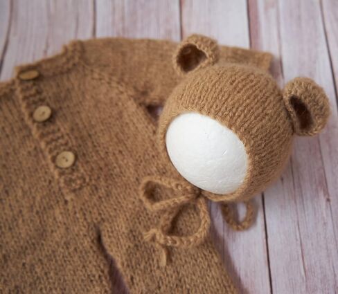 Newborn Photography Bear Outfits, Baby Boy Girl Photoshoot Props 3 Pack in Saudi Arabia