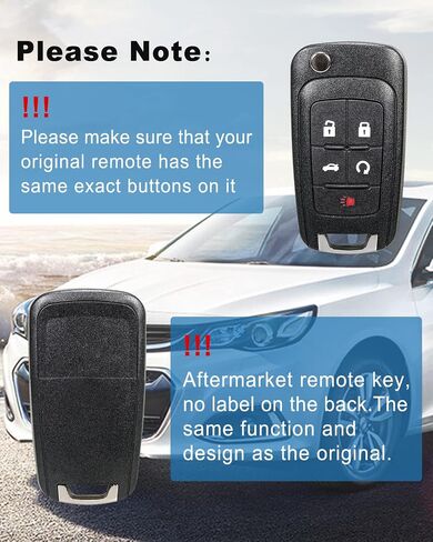 حافظة CAUORMOTE Key Fob Shell لسيارة Chevy Camaro Cruze Equinox Impala Malibu Sonic GMC، OHT01060512 315MHZ، عبوتان (قذائف فقط) in Saudi Arabia
