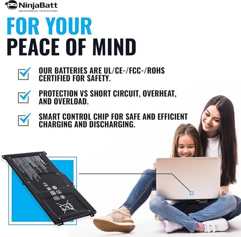 NinjaBatt BK03XL بطارية HP بافيليون X360 14-BA000 14M-BA000:14m-ba011dx 14m-ba013dx 14m-ba015dx 14m-ba114dx 14-ba253cl 14-ba125cl 14-ba175nr 14-ba051cl 916366- 421 541 916811-855 (11.4 فولت/41.7 هل) in Kuwait