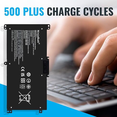 NinjaBatt BK03XL بطارية HP بافيليون X360 14-BA000 14M-BA000:14m-ba011dx 14m-ba013dx 14m-ba015dx 14m-ba114dx 14-ba253cl 14-ba125cl 14-ba175nr 14-ba051cl 916366- 421 541 916811-855 (11.4 فولت/41.7 هل) in Kuwait