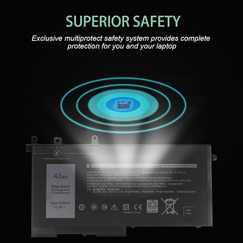 OUSIDE 3DDDG Battery Compatible with Dell Latitude 5280 E5280 5290 5480 E5480 5490 5580 5590 Series Laptop 03VC9Y 45N3J Replacement (42Wh) in Saudi Arabia