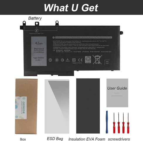 OUSIDE 3DDDG Battery Compatible with Dell Latitude 5280 E5280 5290 5480 E5480 5490 5580 5590 Series Laptop 03VC9Y 45N3J Replacement (42Wh) in Saudi Arabia
