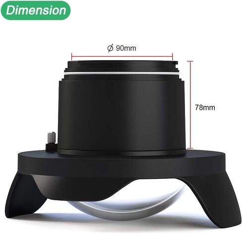 Sea frogs Wide Angle Lens 78mm(L) x 90mm (W) for Underwater Waterproof Camera housing case WA005-F in Saudi Arabia