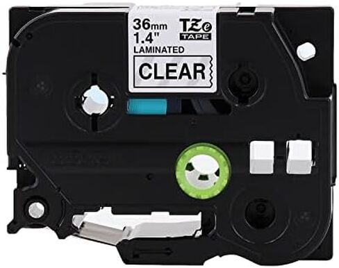 Brother P-Touch TZe-M65 White Print on Matte Clear Label Tape 1.4" (36mm) Wide x 26.2’ (8m) Long in Kuwait