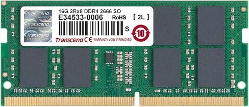 بيانات ترانسيند 16GB DDR4 2666 SO-DIMM 19-19-19 2Rx8 (1Gx8) in Kuwait