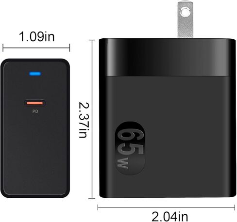 شاحن محول USB من النوع C 65 وات 45 وات مناسب لجهاز HP Chromebook 11 11A G6 EE X360 11-AE 14-CA 14-DA 14-DB 14A-NA 15-DE Series Spectre x2 x360 13-A Elite x2 x360 1012 G1 G2 Pavilion x2 - طريق مشترك in Kuwait