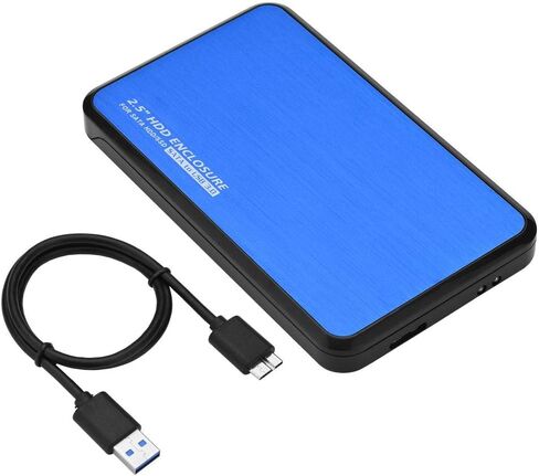 حافظة صندوق محرك الأقراص الصلبة الخارجية HDD USB3.0 إلى 2.5 بوصة محول SATA SDD (معدل نقل يصل إلى 5 جيجابت في الثانية) لـ 2.5 بوصة SATA I/ SATA II/ SATA III HDD / SDD (أزرق) in Kuwait