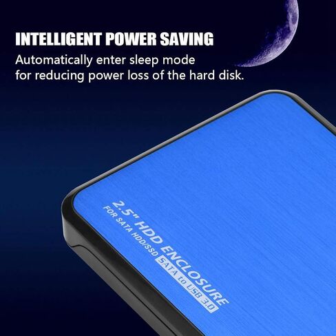حافظة صندوق محرك الأقراص الصلبة الخارجية HDD USB3.0 إلى 2.5 بوصة محول SATA SDD (معدل نقل يصل إلى 5 جيجابت في الثانية) لـ 2.5 بوصة SATA I/ SATA II/ SATA III HDD / SDD (أزرق) in Kuwait