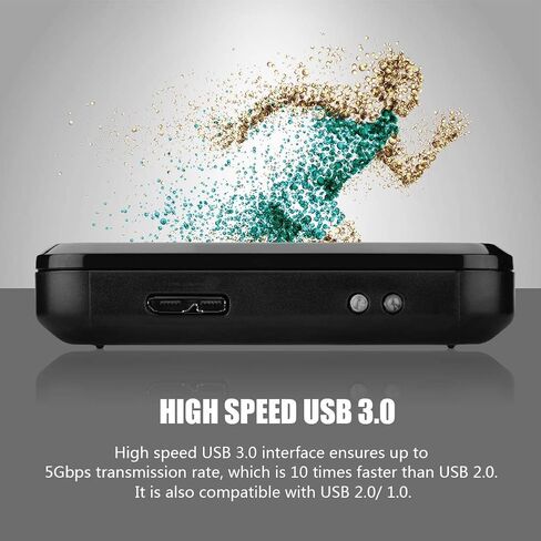 حافظة صندوق محرك الأقراص الصلبة الخارجية HDD USB3.0 إلى 2.5 بوصة محول SATA SDD (معدل نقل يصل إلى 5 جيجابت في الثانية) لـ 2.5 بوصة SATA I/ SATA II/ SATA III HDD / SDD (أزرق) in Kuwait