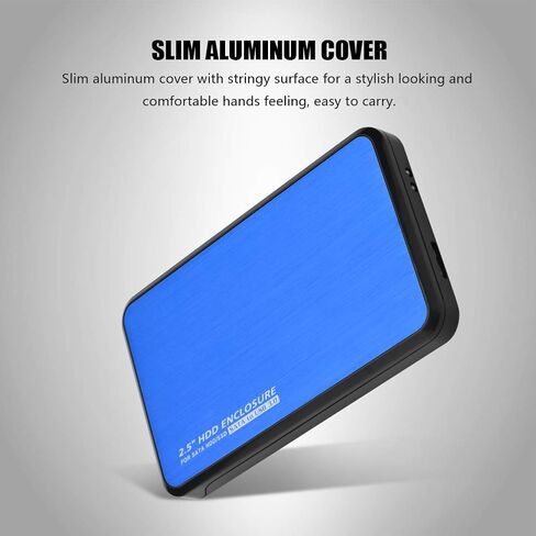 حافظة صندوق محرك الأقراص الصلبة الخارجية HDD USB3.0 إلى 2.5 بوصة محول SATA SDD (معدل نقل يصل إلى 5 جيجابت في الثانية) لـ 2.5 بوصة SATA I/ SATA II/ SATA III HDD / SDD (أزرق) in Kuwait