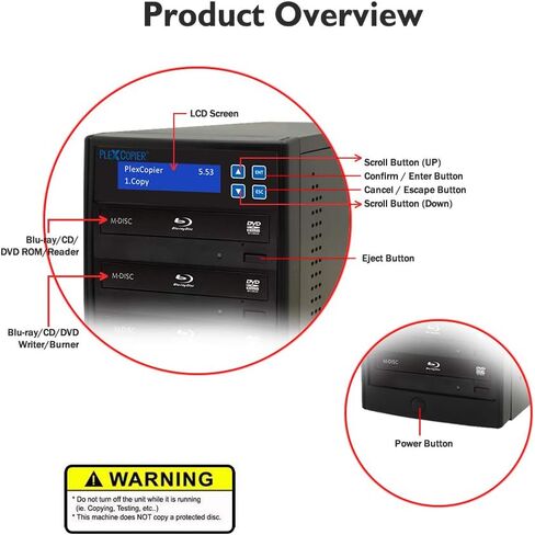 ناسخة PlexCopier 1 إلى 1 Blu-ray BD BDXL M-Disc CD DVD ناسخة برجية مع حماية مجانية للنسخ in Saudi Arabia