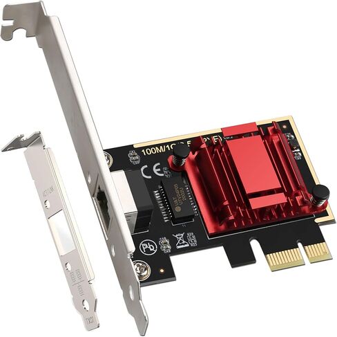 بطاقة شبكة PCIe Gigabit ثنائية المنفذ Intel 82575&82576-1000M PCI Express Ethernet مع منفذين LAN NIC وPXE ودعم منخفض المستوى - لنظام التشغيل Windows/Windows Server/Linux/Freebsd/DOS in Kuwait