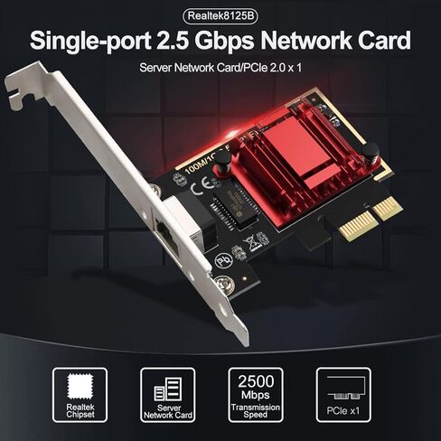 بطاقة شبكة PCIe Gigabit ثنائية المنفذ Intel 82575&82576-1000M PCI Express Ethernet مع منفذين LAN NIC وPXE ودعم منخفض المستوى - لنظام التشغيل Windows/Windows Server/Linux/Freebsd/DOS in Kuwait