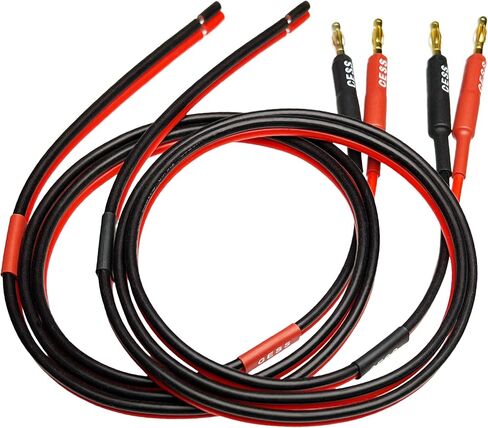 CNCESS Banana Plug to Bare Wire Open End Cable, 14AWG, 2-Pack (6 Feet) in Saudi Arabia
