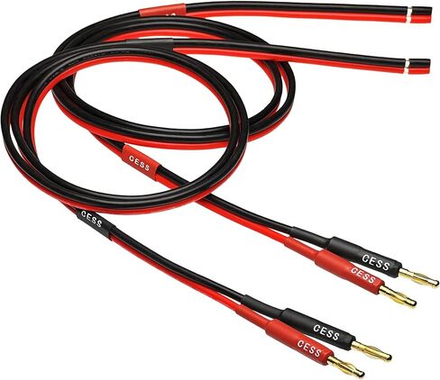 CNCESS Banana Plug to Bare Wire Open End Cable, 14AWG, 2-Pack (6 Feet) in Saudi Arabia