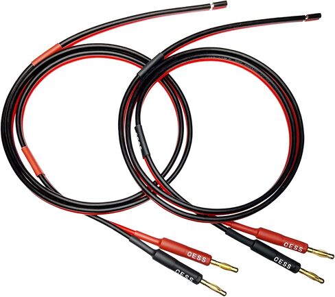 CNCESS Banana Plug to Bare Wire Open End Cable, 14AWG, 2-Pack (6 Feet) in Saudi Arabia