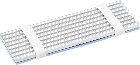 DMiotech 70x22x3mm Aluminum Radiator for 2280 Hard Drive Heatsink with Wet and Dry Pack, 1xSilicone Pad Silver Tone for M.2 SSD in Saudi Arabia