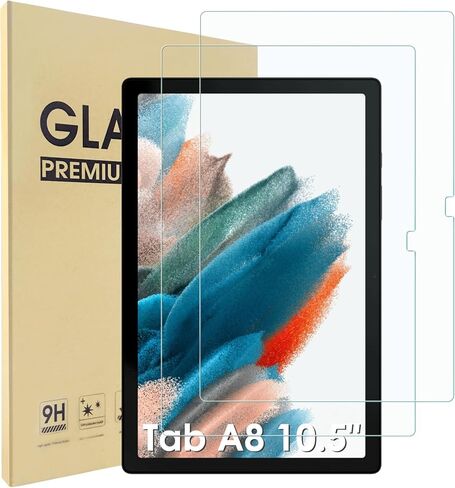 واقيات شاشة Hianjoo متوافقة مع Samsung Galaxy Tab A8 10.5 بوصة، قطعتان بديلتان من الزجاج المقوى لهاتف Samsung Galaxy Tab A8 10.5 بوصة 2022 in Kuwait