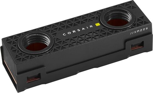 Corsair Hydro X Series XM2 M.2 SSD Water Block - Add Your M.2 SSD to a Custom Cooling Loop - Copper Cold Plate - Easy Installation, Black in Saudi Arabia