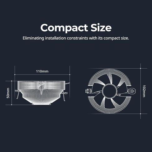 Zalman CNPS-80G إصدار قيمة مروحة تبريد هواء وحدة المعالجة المركزية فائقة الهدوء (2023) - لـ Intel LGA1700/1200/1151 - AMD Ryzen AM5/AM4/AM3-65W TDP - 4 دبابيس - مروحة تبريد PWM صامتة 85 مم (CNPS80G Rev.3) in Kuwait