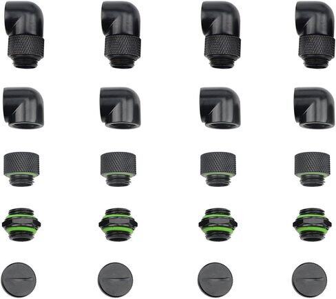 BXQINLENX 24 PCS Silver Chrome G1/4" Plug Fittings for Computer Water Cooling System (Silver) in Saudi Arabia
