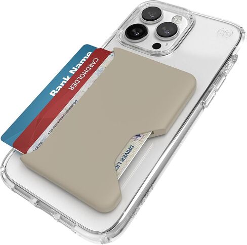 ملحق Speck iPhone Wallet MagSafe، أزرق ساحلي/أزرق فلكي | قفل ClickLock مانع للانزلاق قابل للإزالة، يحمل 1-3 بطاقات، لمسة نهائية ناعمة الملمس، حامل بطاقات مقاوم للخدش، مصمم لـ MagSafe in Kuwait