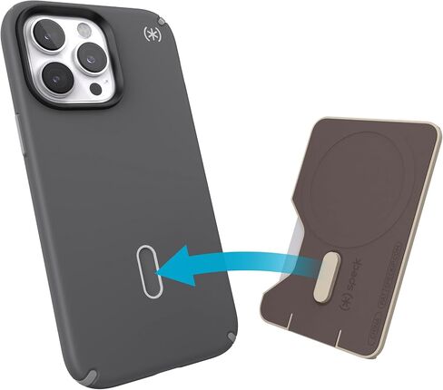 ملحق Speck iPhone Wallet MagSafe، أزرق ساحلي/أزرق فلكي | قفل ClickLock مانع للانزلاق قابل للإزالة، يحمل 1-3 بطاقات، لمسة نهائية ناعمة الملمس، حامل بطاقات مقاوم للخدش، مصمم لـ MagSafe in Kuwait