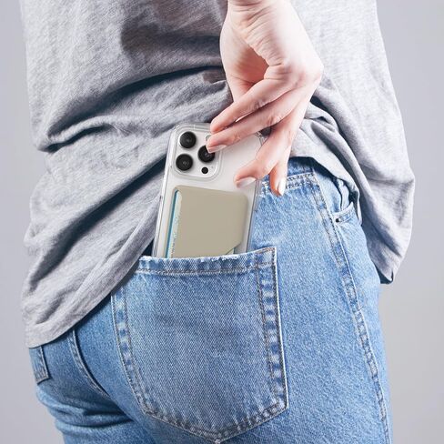 ملحق Speck iPhone Wallet MagSafe، أزرق ساحلي/أزرق فلكي | قفل ClickLock مانع للانزلاق قابل للإزالة، يحمل 1-3 بطاقات، لمسة نهائية ناعمة الملمس، حامل بطاقات مقاوم للخدش، مصمم لـ MagSafe in Kuwait