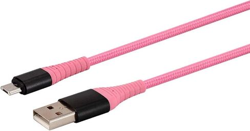 كابل Monoprice USB 2.0 Micro B إلى النوع A للشحن والمزامنة - 6 أقدام - أسود | جديلة نايلون، متينة، معززة بالكيفلار - سلسلة AtlasFlex in Saudi Arabia
