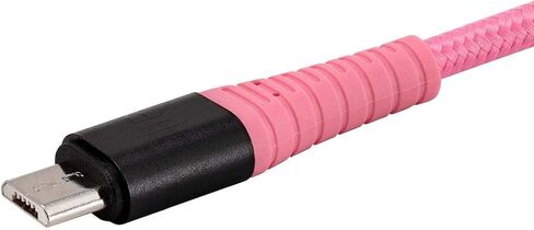 كابل Monoprice USB 2.0 Micro B إلى النوع A للشحن والمزامنة - 6 أقدام - أسود | جديلة نايلون، متينة، معززة بالكيفلار - سلسلة AtlasFlex in Saudi Arabia