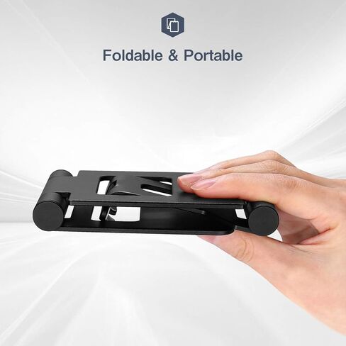 حامل هاتف محمول قابل للطي من ProCase، حامل حامل معدني قابل للتدوير لسطح المكتب لأجهزة iPhone وiPad وKindle وNintendo Switch والهواتف الذكية والكمبيوتر اللوحي حتى 13 بوصة - فضي in Kuwait