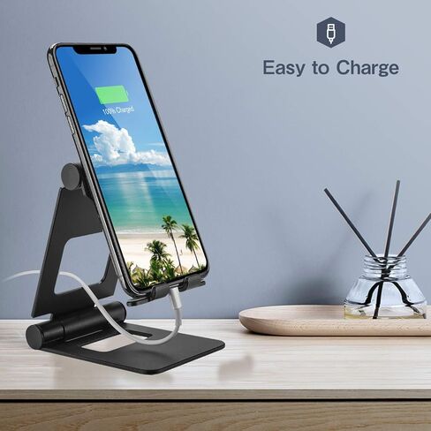 حامل هاتف محمول قابل للطي من ProCase، حامل حامل معدني قابل للتدوير لسطح المكتب لأجهزة iPhone وiPad وKindle وNintendo Switch والهواتف الذكية والكمبيوتر اللوحي حتى 13 بوصة - فضي in Kuwait