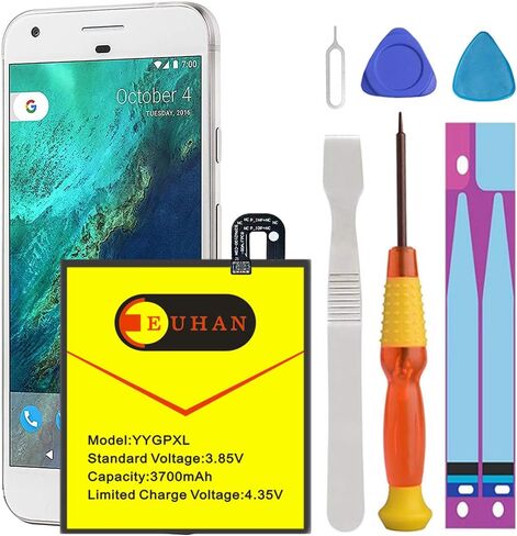(ترقية) بطارية Google Pixel XL، بطارية ليثيوم بوليمر بقدرة 3700 مللي أمبير في الساعة من Euhan B2PW2100 بديلة لهاتف HTC Google Pixel XL 5.5 بوصة، G-2PW2200 Nexus M1 مع أدوات استبدال الإصلاح in Saudi Arabia