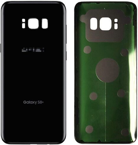 CELL4LESS Replacement Back Glass Cover Back Battery Door w/Pre-Installed Adhesive for Samsung Galaxy S8 Plus OEM - All Models G955 All Carriers- 2 Logo - OEM Replacement (Midnight Black) in Kuwait