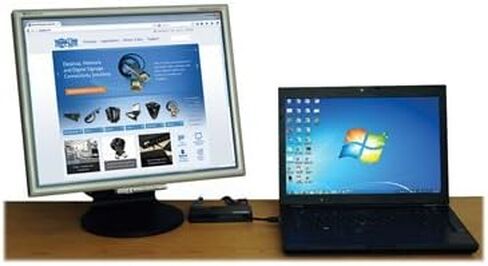 محطة إرساء كمبيوتر محمول مزدوجة الرأس من TRIPP LITE USB 3.0 SuperSpeed ​​- فيديو HDMI وDVI وصوت ومنافذ محور USB وإيثرنت (U342-DHG-402)، أسود in Kuwait
