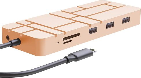 قاعدة شحن للكمبيوتر المحمول، محور شحن USB C PD، محور 13 في 1 C مع إيثرنت، HDMI، DP، VGA، 4 منافذ USB 3.0، قارئ بطاقات ذاكرة Micro/SD/TF لأجهزة MacBook Pro، وأجهزة كمبيوتر Xiaomi - GD8 فضي in Kuwait
