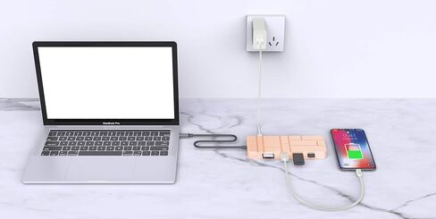 قاعدة شحن للكمبيوتر المحمول، محور شحن USB C PD، محور 13 في 1 C مع إيثرنت، HDMI، DP، VGA، 4 منافذ USB 3.0، قارئ بطاقات ذاكرة Micro/SD/TF لأجهزة MacBook Pro، وأجهزة كمبيوتر Xiaomi - GD8 فضي in Kuwait