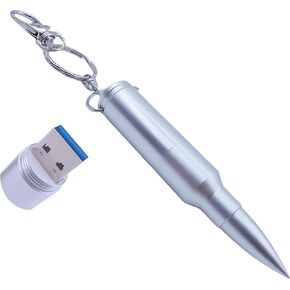 WooTeck 64GB Metal Shining Bronze Bullet USB 3.0 Flash Drive Memory Stick with Keychain，Bronze in Kuwait