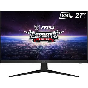 MSI G271، شاشة ألعاب مقاس 27 بوصة، 1920 × 1080 (FHD)، IPS، 1 مللي ثانية، 144 هرتز، FreeSync، HDMI، منفذ عرض، إمالة in Kuwait