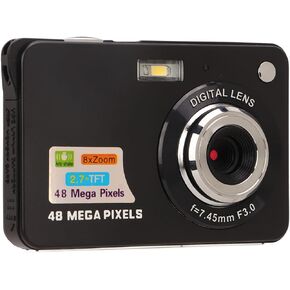 Digital Camera for Kids Teens Boys Girls Adults, 48MP 8X Zoom Digital Camera, Anti Shake Pocket Compact Portable Mini Rechargeable Camera, Gifts for Students Teens in Saudi Arabia