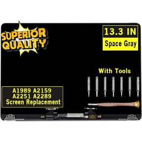 GBOLE Screen Replacement for MacBook Pro A2289 A2159 A1989 A2251 Retina EMC 3214 3358 3301 3456 3348 LCD Screen Display Full Assembly Complete Top Assembly 13.3" 2560x1600 (Space Gray) in Saudi Arabia