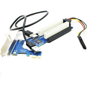 بطاقة موسع Sintech PCI-E Express X1 إلى Dual PCI Riser مع دعامة منخفضة المستوى in Saudi Arabia