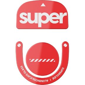 Superglide2 - New Controllable Speed Textured Surface Smoothest Mouse Feet/Skates Made with Ultra Strong Glass Smooth and Durable Sole for Logitech G Pro X Superlight2 [Red] in Kuwait