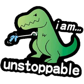 I am Unstoppable T-Rex Funny Decal Vinyl Sticker for Cars Trucks Vans Walls Laptop Toolbox(Red） in Saudi Arabia