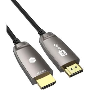 كابل HDMI من الألياف الضوئية Silkland 8K بطول 100 قدم، [آمن داخل الحائط] كابل HDMI 2.1 للألعاب والمسرح المنزلي 120/144 إطارًا في الثانية، ARC/eARC، HDR، HDCP2.2&2.3 متوافق مع PS5، Xbox، Roku/LG/Sony/Apple تلفزيون، آر تي إكس 3090 in Kuwait