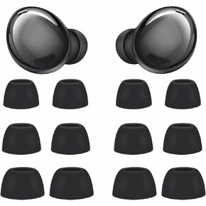 6 Pairs Replacement Galaxy Buds Pro Eartips Earbuds, S/M/L 3 Size Silicone Rubber Flexible Ear Tips Buds Wing Tips Fit in Case Compatible with Samsung Galaxy Buds Pro - Phantom Black in Kuwait