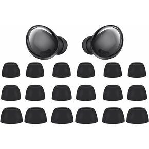 6 Pairs Replacement Galaxy Buds Pro Eartips Earbuds, S/M/L 3 Size Silicone Rubber Flexible Ear Tips Buds Wing Tips Fit in Case Compatible with Samsung Galaxy Buds Pro - Phantom Black