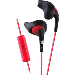 JVC White and Orange Nozzel Secure Comfort Fit Sweat Proof Gumy Sport Earbuds with long colored cord HA-ENR15W in Kuwait