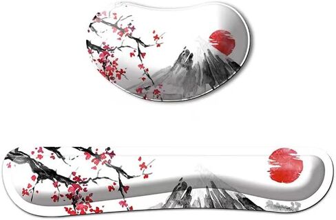 cherry blossom wrist rest for computer keyboard anime keyboard wrist pad japanese sakura mouse pad wrist support for Office, Computer, Laptop, Mac, Comfortable, Lightweight for Easy Typing Pain Relief in Kuwait