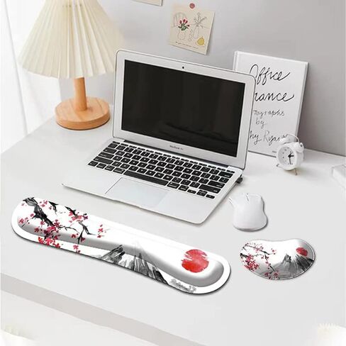 cherry blossom wrist rest for computer keyboard anime keyboard wrist pad japanese sakura mouse pad wrist support for Office, Computer, Laptop, Mac, Comfortable, Lightweight for Easy Typing Pain Relief in Kuwait